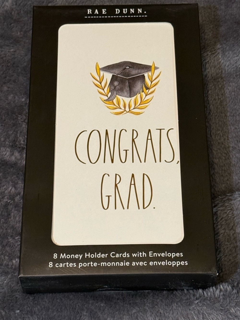 Rae Dunn White and Gold Graduation Money Holder Cards